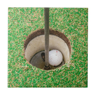 Azulejo De Cerâmica Golfe Ball em Buraco