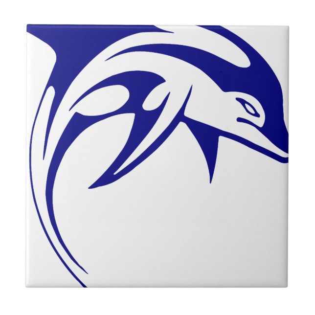 Azulejo De Cerâmica Golfinho Azul (Frente)