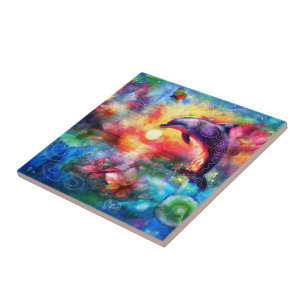 Azulejo De Cerâmica Golfinho-Costeiro Náutico Branca