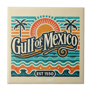 Azulejo De Cerâmica Golfo do México no leste de 1550
