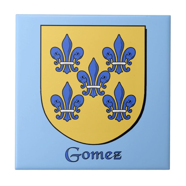 Azulejo De Cerâmica Gomez Family Shield (Frente)