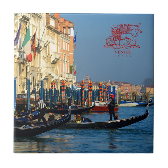 Azulejo De Cerâmica Gondoliers Venetian (Frente)