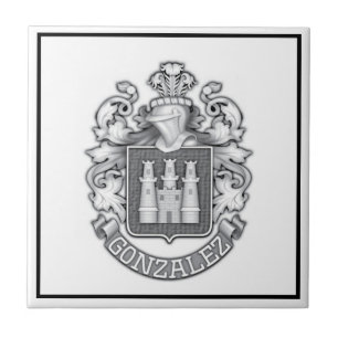 Azulejo De Cerâmica Gonzalez Family Crest