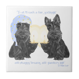 Azulejo De Cerâmica Goodnight Scotties