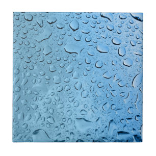 Azulejo De Cerâmica Gotas de água azul