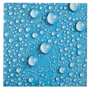 Azulejo De Cerâmica Gotas de água em azul Azulejo cerâmico persona