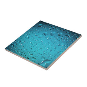 Azulejo De Cerâmica Gotas legal de água azul