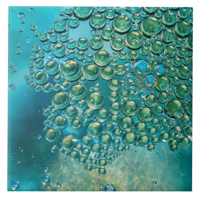 Azulejo De Cerâmica Gotas no azul (Frente)