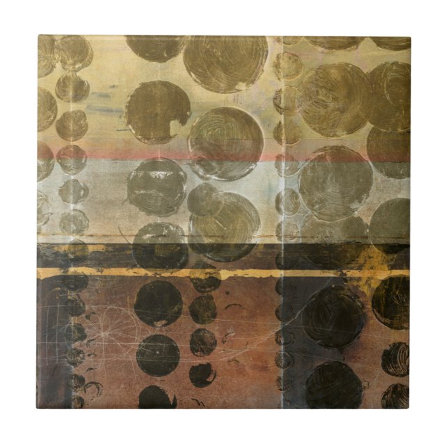 Azulejo De Cerâmica Gotas Verdes Circulantes (Frente)