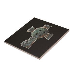 Azulejo De Cerâmica Gótica Halloween Graveyard Headstone Cross Drake