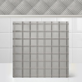 Azulejo De Cerâmica Grade de Titânio Industrial Metálico Prata Moderno