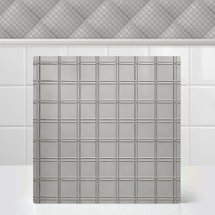 Azulejo De Cerâmica Grade de Titânio Industrial Metálico Prata Moderno