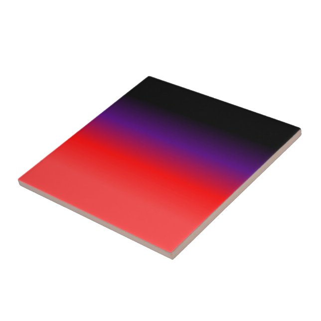 Azulejo De Cerâmica Gradiente Preto, Roxo e Vermelho (Lateral)