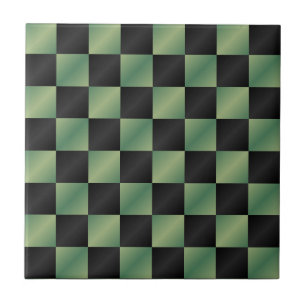 Azulejo De Cerâmica Gradiente Preto Verde Azul Moderno Verificado