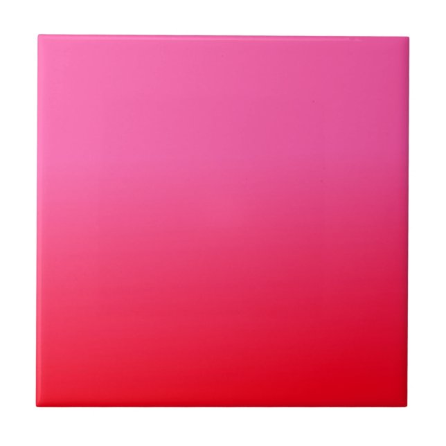 Azulejo De Cerâmica Gradiente Rosa e Vermelho (Frente)