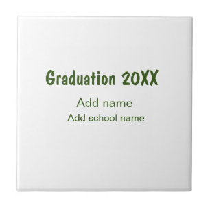 Azulejo De Cerâmica Graduação 20XX acrescentar nome de ano escola verd