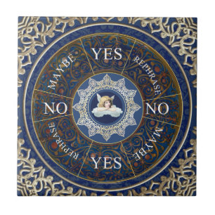 Azulejo De Cerâmica Gráfico de Conselhos Pendulum Jogo Divino Anjo Azu