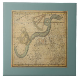 Azulejo De Cerâmica Gráfico de estrelas antigas da constelação de Hidr