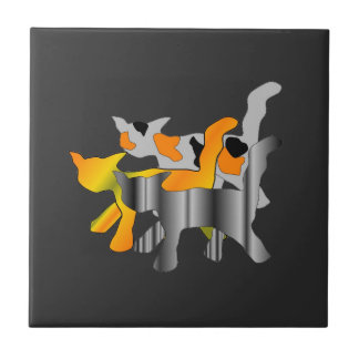 Azulejo De Cerâmica Gráfico de Gatos