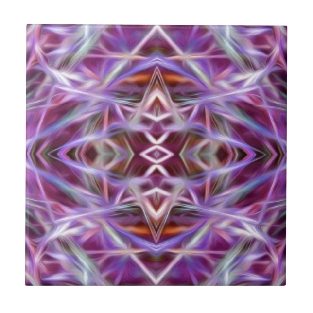 Azulejo De Cerâmica Gráfico Rosa Mandala (Frente)