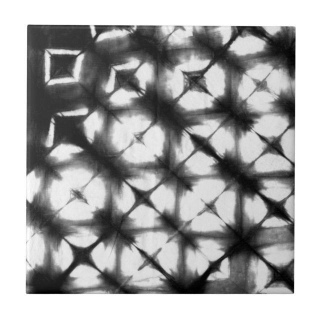 Azulejo De Cerâmica Gráfico Shibori I (Frente)