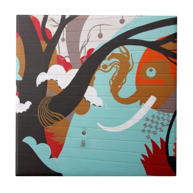 Azulejo De Cerâmica Grafite Art (Frente)