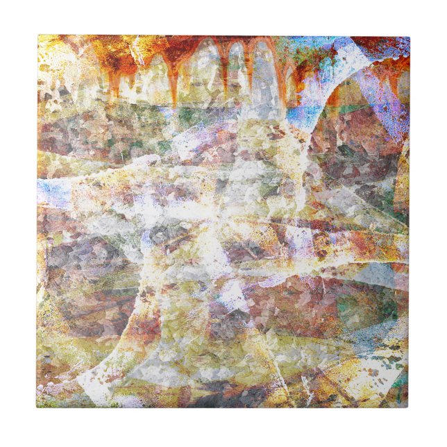 Azulejo De Cerâmica grafite colorida (Frente)