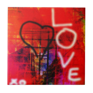 Azulejo De Cerâmica Grafite de amor