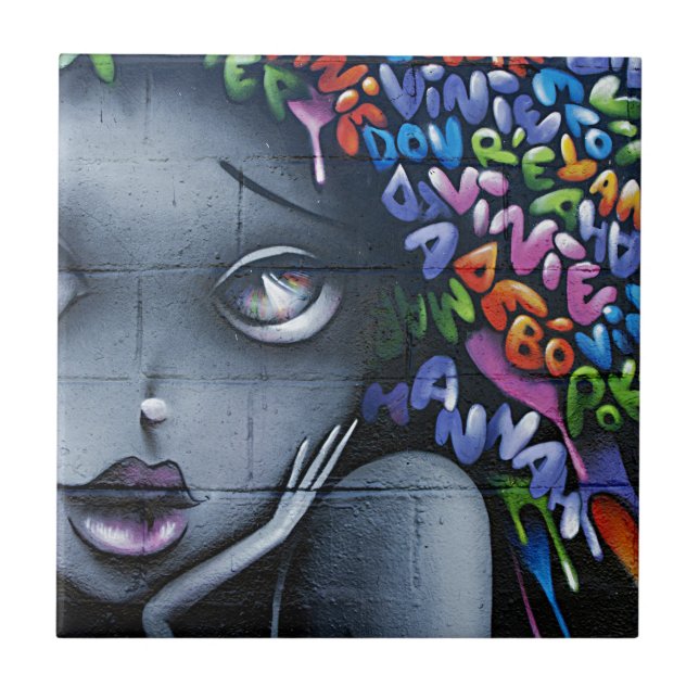 Azulejo De Cerâmica Grafite de fada (Frente)