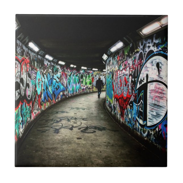 Azulejo De Cerâmica grafite de metrô (Frente)