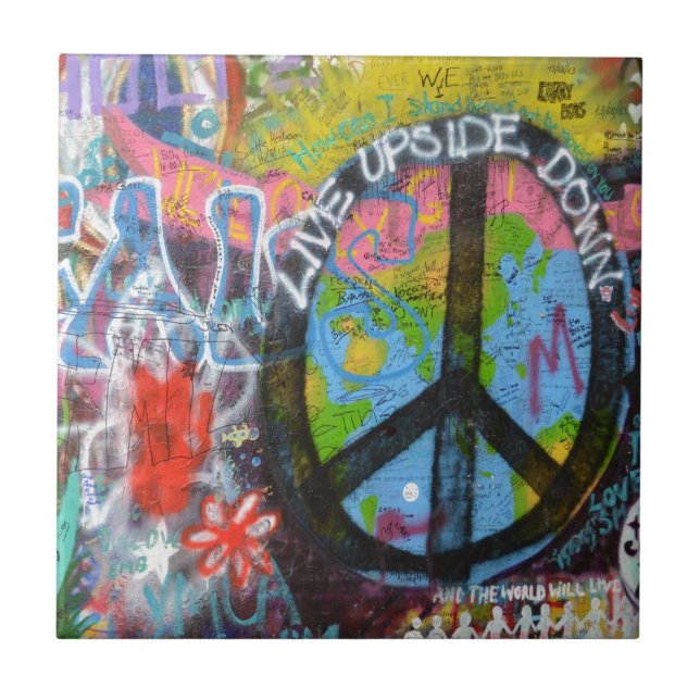 Azulejo De Cerâmica Grafite de Praga (Frente)