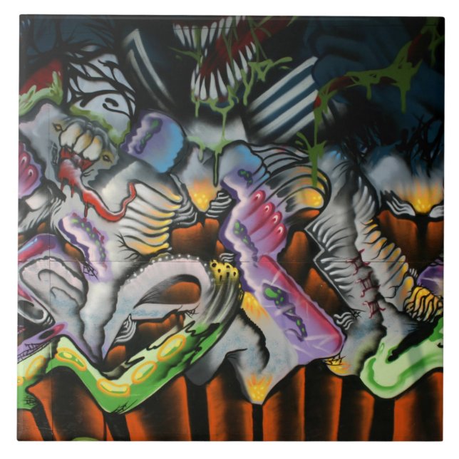 Azulejo De Cerâmica Grafites taiwaneses, Taipei, Formosa (Frente)