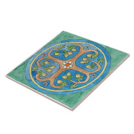 Azulejo De Cerâmica Grande azulejo cerâmico estilo siciliano "Árvores