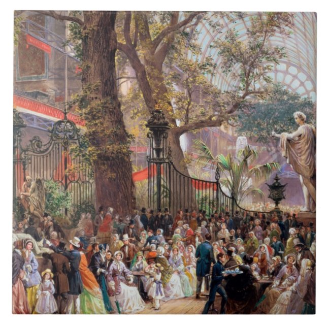 Azulejo De Cerâmica Grande exposição, 1851: interior (Frente)