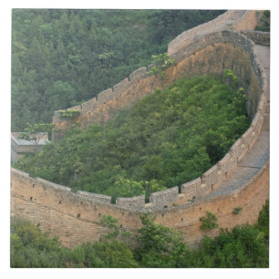 Azulejo De Cerâmica Grande Muralha da China em Jinshanling, China.