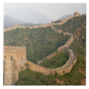 Azulejo De Cerâmica Grande Muralha da China em Jinshanling, China, Ási