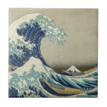 Azulejo De Cerâmica Grande onda fora de Kanagawa - Hokusai<br><div class="desc">Grande onda fora de Kanagawa - impressão de Hokusai do design japonês do woodblock da cor.</div>