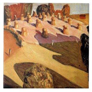 Azulejo De Cerâmica Grant Wood, Iowa View, famosa pintura