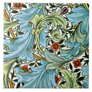 Azulejo De Cerâmica Granville, vintage do padrão William Morris.