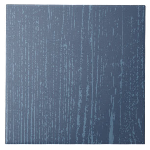 Azulejo De Cerâmica Grãos de Madeira Azul Elegante