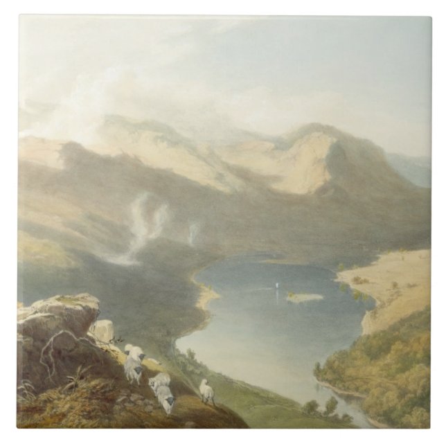 Azulejo De Cerâmica Grasmere de Langdale caiu, 'do LAK inglês (Frente)
