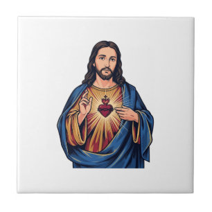 Azulejo De Cerâmica Grave do Coração Xilogravura Vintage Vetor Religio