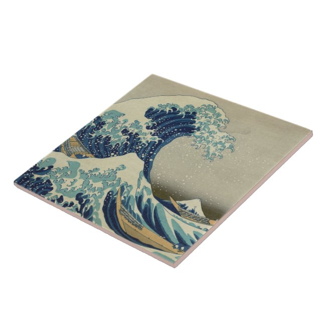 Azulejo De Cerâmica "Great Wave off Kanagawa" by Hokusai ceramic tile (Lateral)