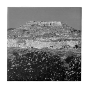 Azulejo De Cerâmica Grécia Antiga Atenas Micenas vista geral da acrópo