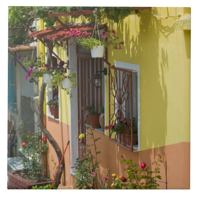 Azulejo De Cerâmica GRÉCIA, Ilhas do Egeu Nordeste, LESVOS (Frente)