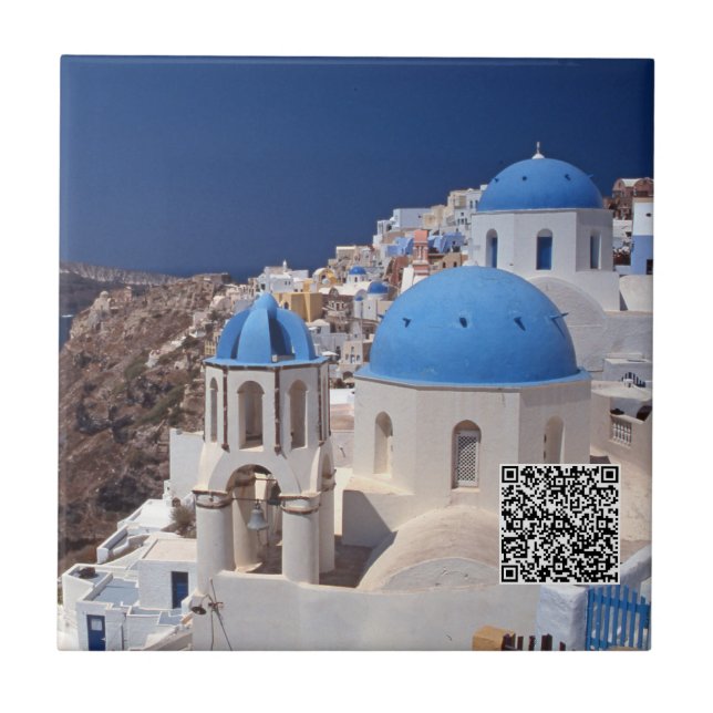 Azulejo De Cerâmica Grécia Santorini Azulejo cerâmica (Frente)