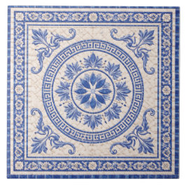 Azulejo De Cerâmica Greek Floral Medallion – Decorative Ceramic Tile