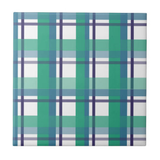 Azulejo De Cerâmica Green And Purple Tartan Pattern