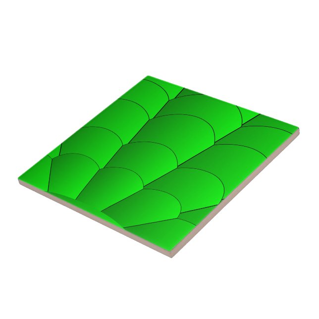 Azulejo De Cerâmica Green Art Deco Design (Lateral)