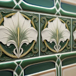 Azulejo De Cerâmica Green Calla Lily Backsplash Repro Art Nouveau<br><div class="desc">Bem-vindo a CreaTile! Aqui vocês encontrarão designs de azulejo feitos à mão que eu pessoalmente fiz e fiz para vintage azulejos de cerâmica e de argila de porcelana, manchados ou naturais. Eu adoro azulejo e produtos cerâmicos, esperando que você possa transformar sua casa em algo que você gosta de visitar...</div>